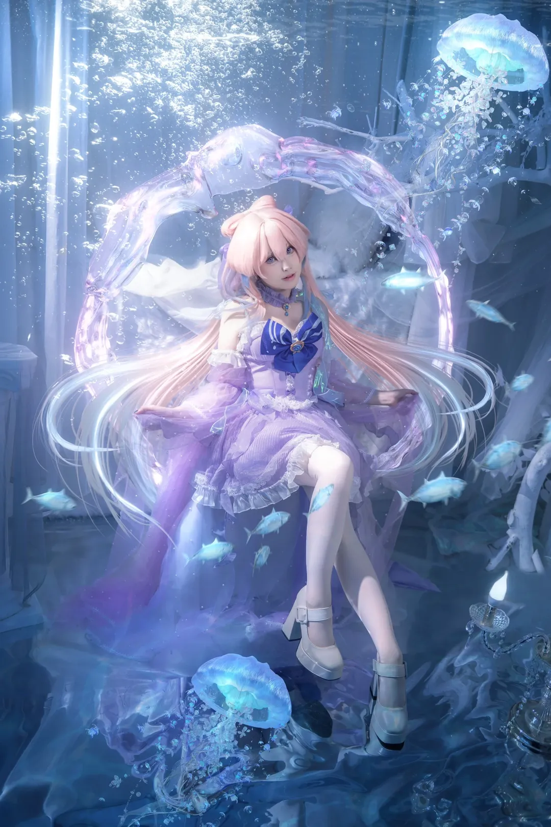 原神, 珊瑚宫心海cos, cosplay正片, 心海花嫁, 水下氛围 - 第1张
