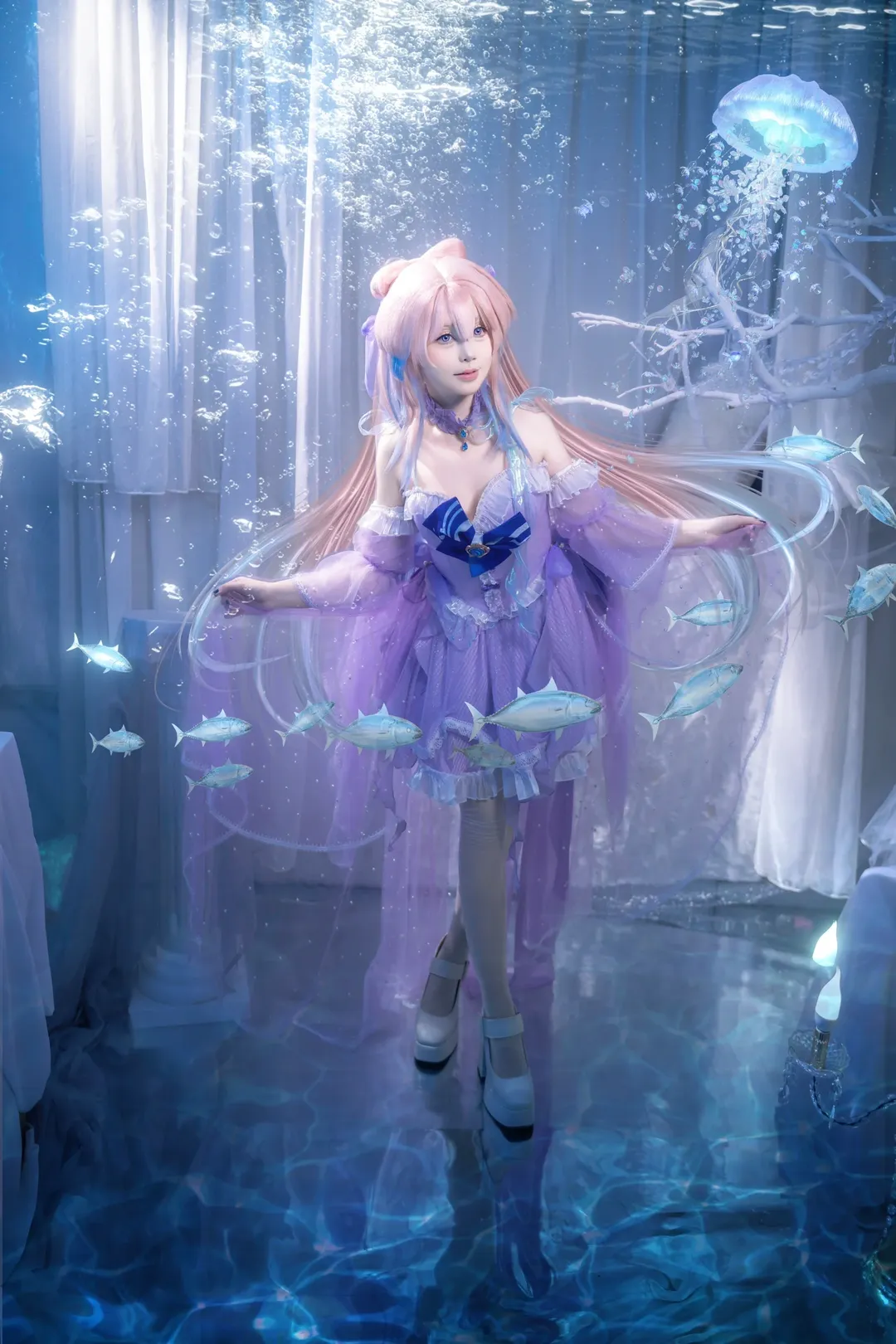 原神, 珊瑚宫心海cos, cosplay正片, 心海花嫁, 水下氛围 - 第2张
