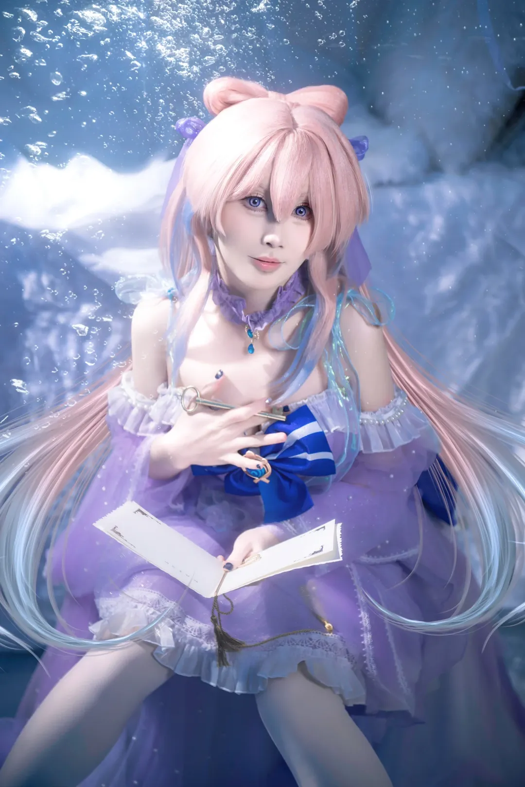 原神, 珊瑚宫心海cos, cosplay正片, 心海花嫁, 水下氛围 - 第5张