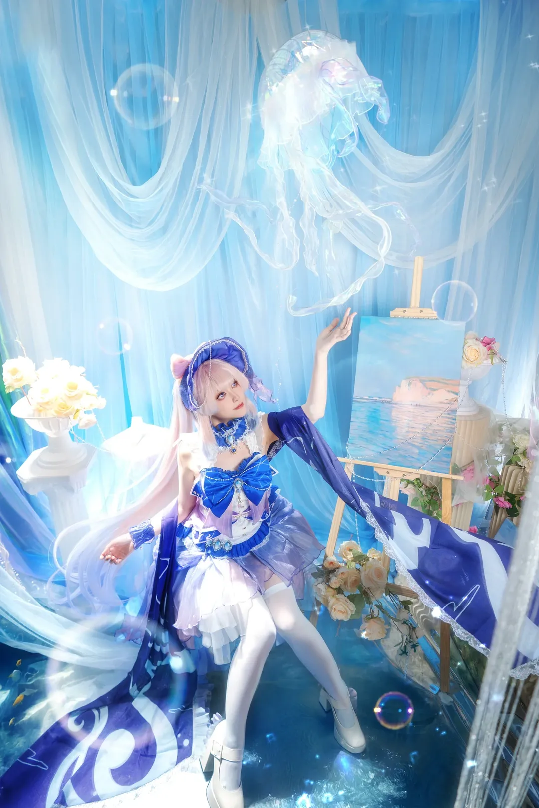 原神, 珊瑚宮心海 コスプレ, コスプレ撮影, 幻想的なマリンスタイル, フォンテーヌ風衣装