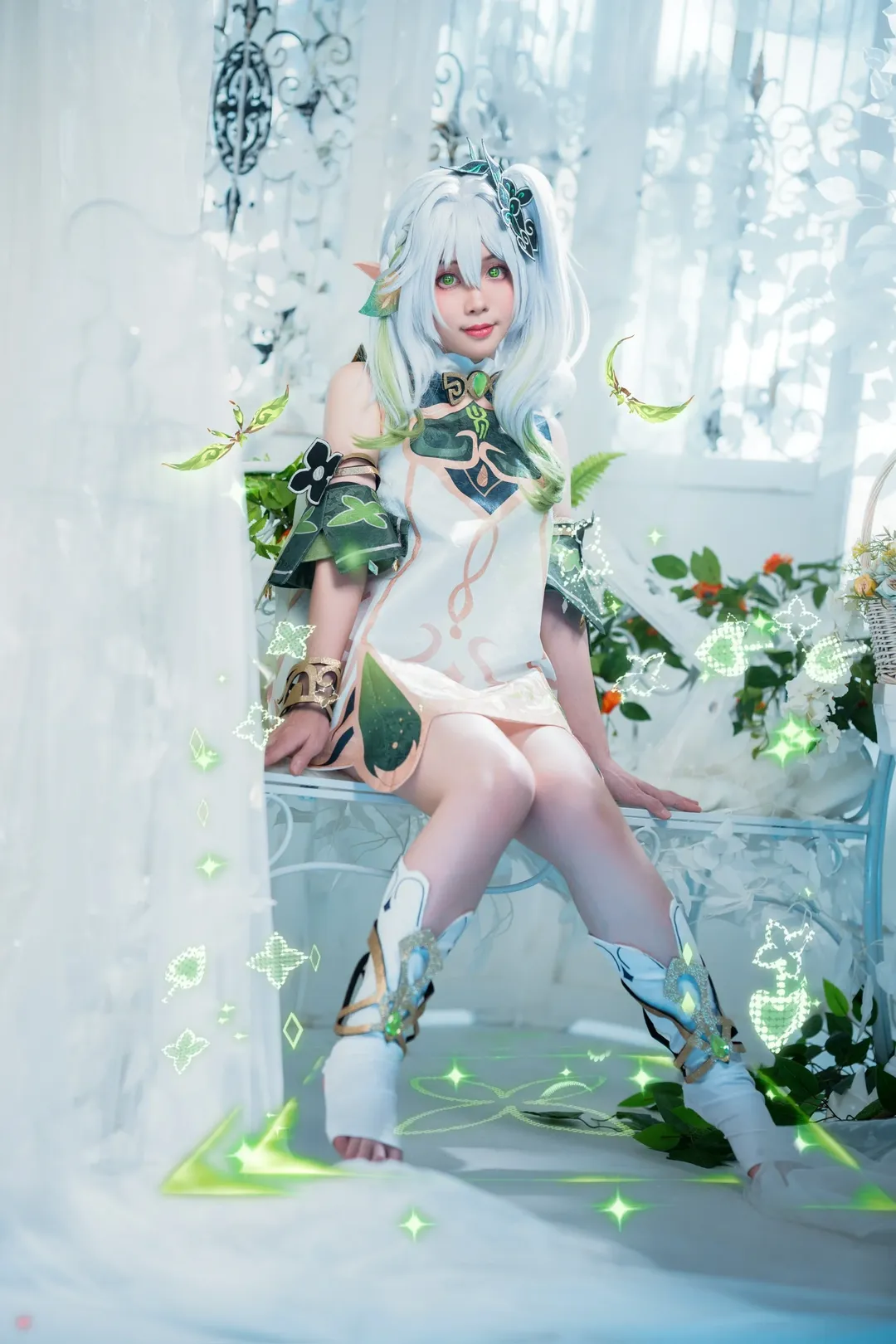 Roleplay, Genshin Impact, Nahida Cosplay, Elf ears, Dendro