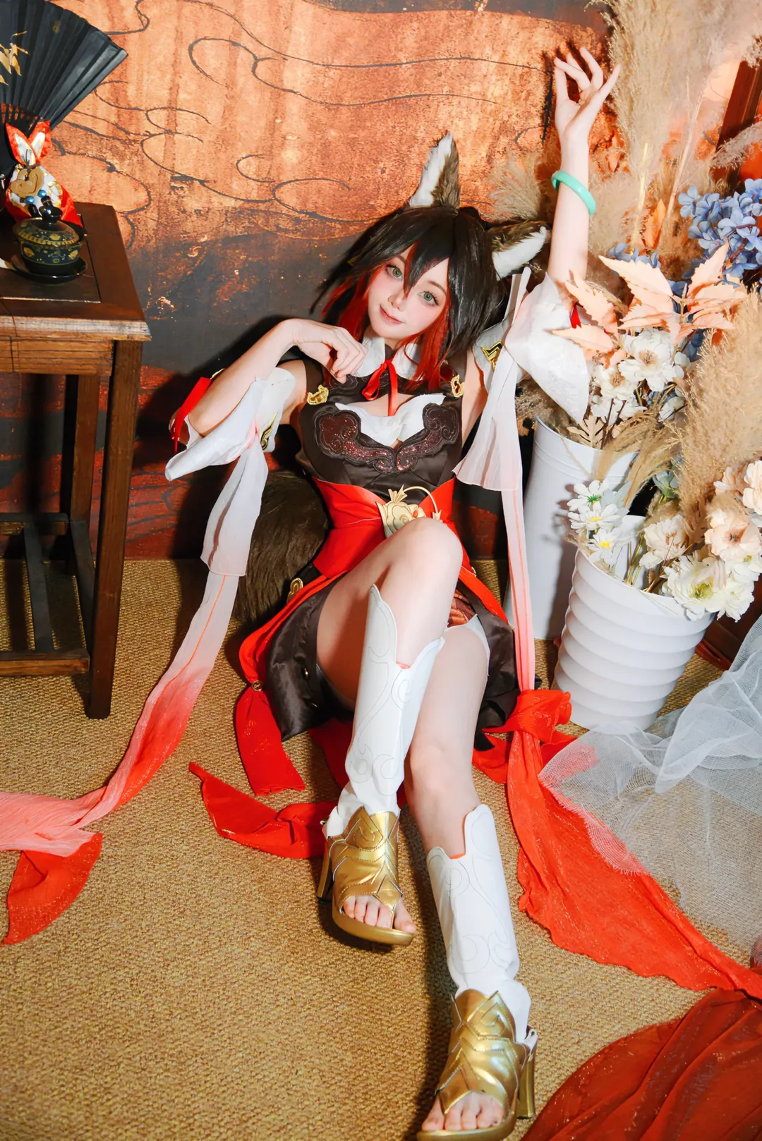 崩壊：スターレイル, 停雲 コスプレ, コスプレ撮影, ケモノミミコスプレ, 狐尾の造形 - 2枚目