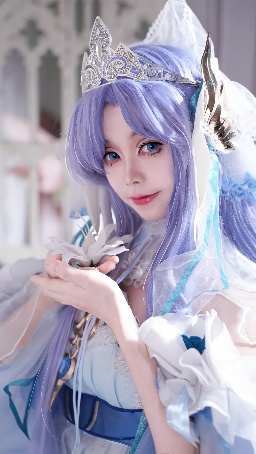 王者荣耀, 大乔cos, cosplay穿搭, 挚爱花嫁返场, 蓝白花嫁 - 第1张