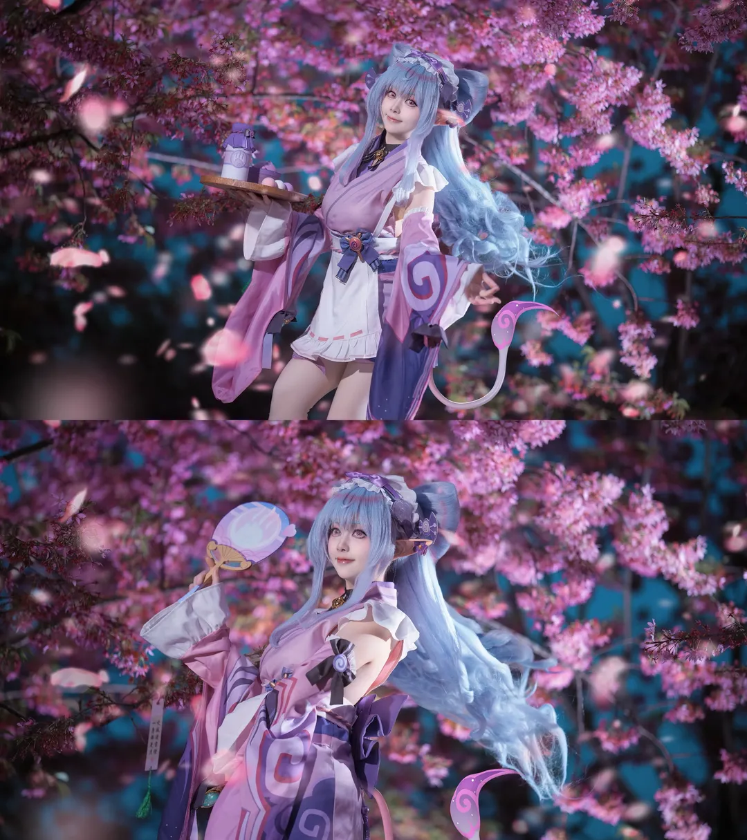 原神, cosplay正片, 精灵耳cos, 和风二次元, 梦见月瑞希cos - 第1张
