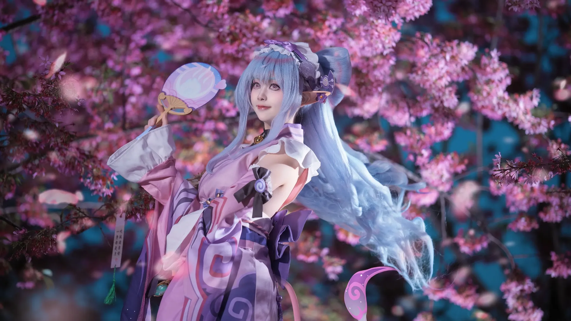 原神, cosplay正片, 精灵耳cos, 和风二次元, 梦见月瑞希cos