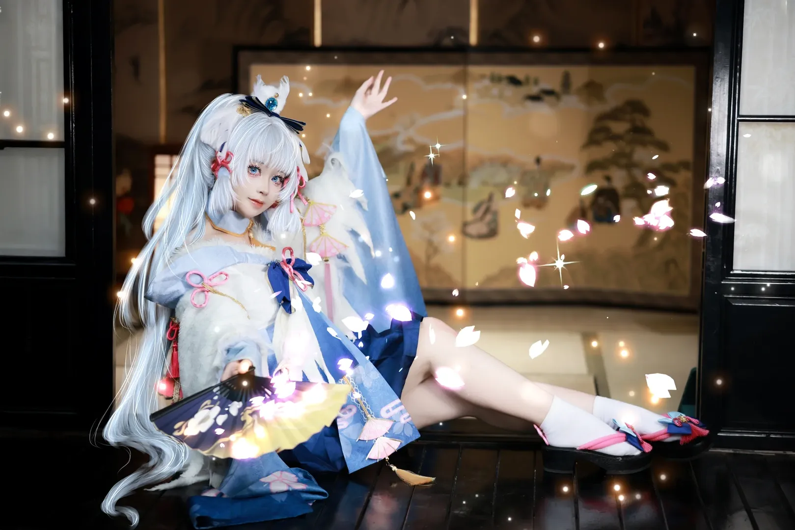 原神, 神里绫华cos, cosplay摄影, 白鹭公主, 和风造型