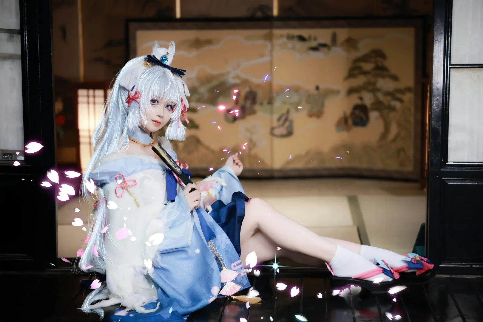 原神, 神里绫华cos, cosplay摄影, 白鹭公主, 和风造型 - 第2张