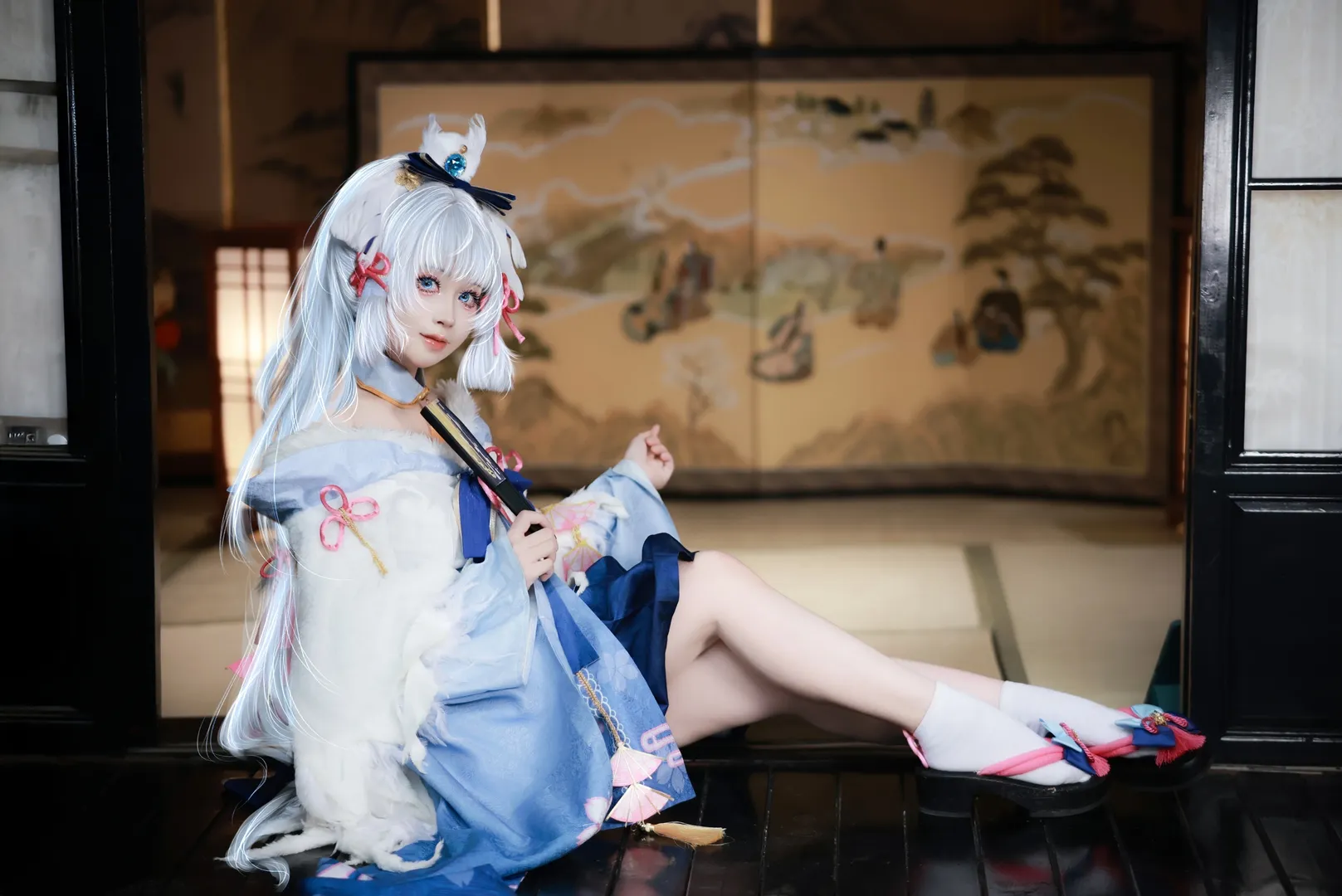 原神, 神里绫华cos, cosplay摄影, 白鹭公主, 和风造型 - 第5张