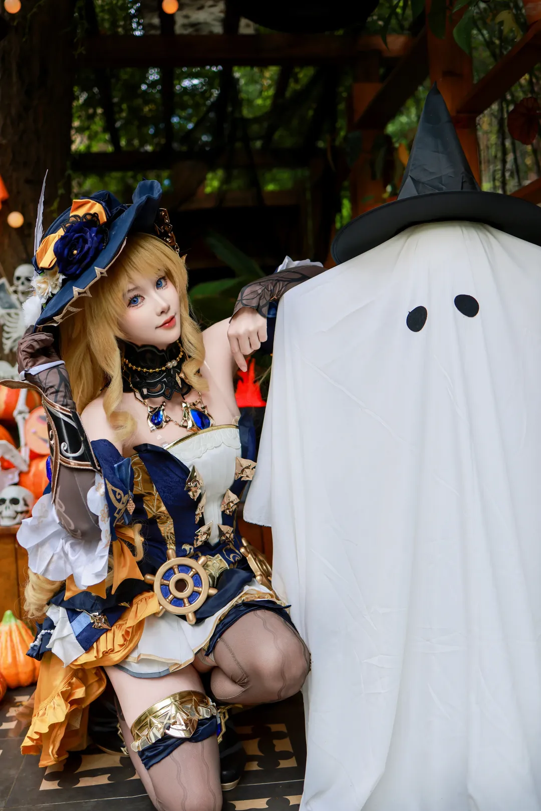 原神, コスプレ撮影, ナヴィア コスプレ, ハロウィンコスプレ, 小枝の庭 - 2枚目