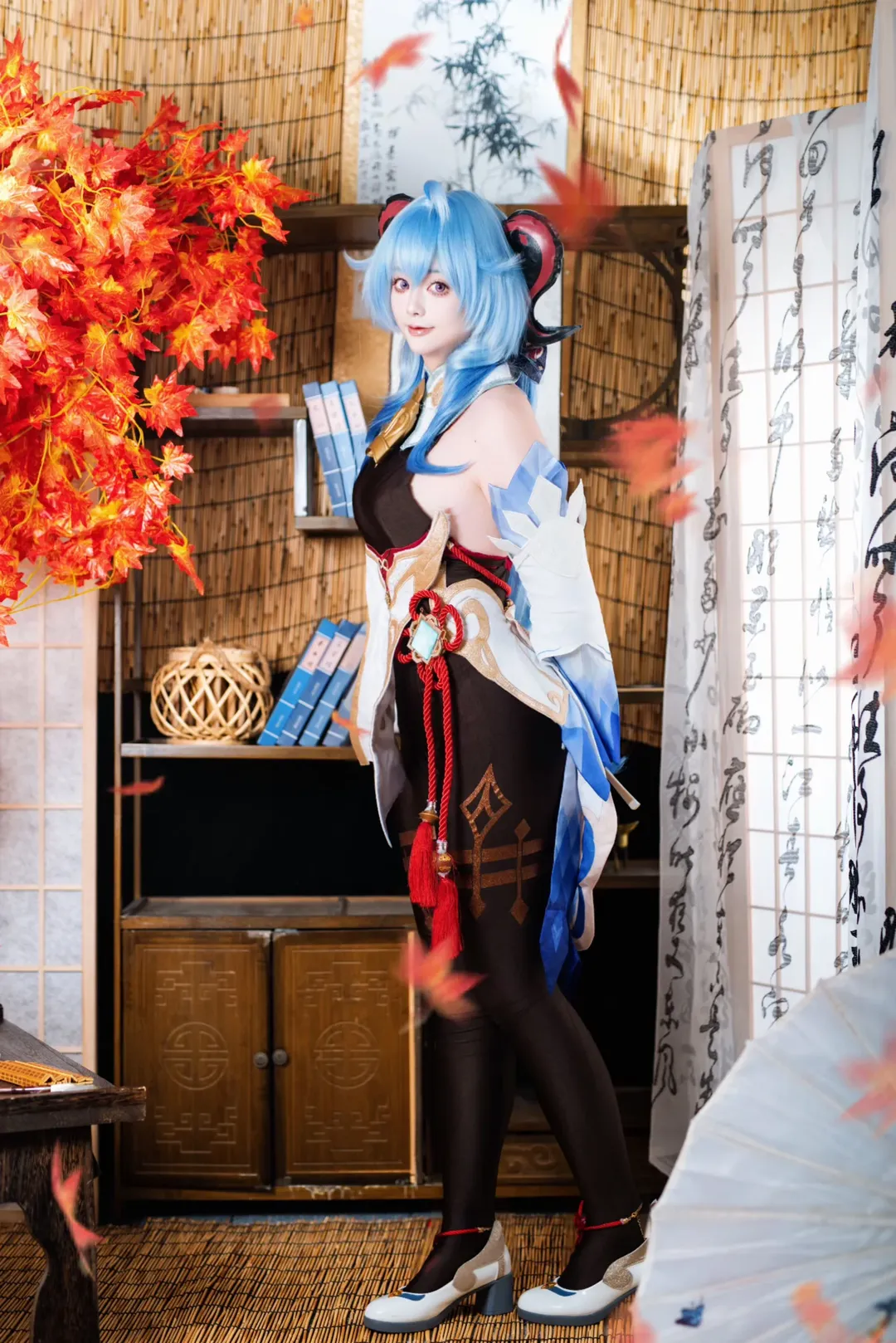 原神, 甘雨 コスプレ, コスプレ撮影, 誕生日同人, 紅楓の要素