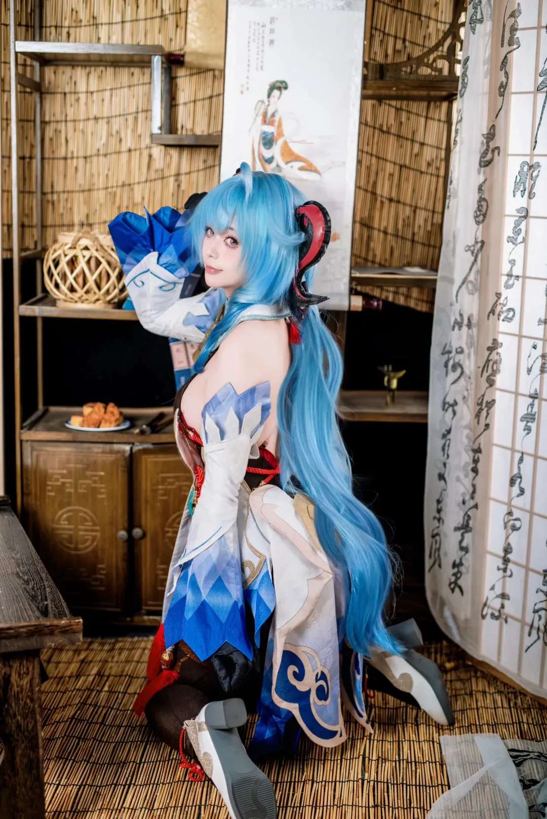 原神, 甘雨cos, cosplay摄影, 生日同人, 红枫元素 - 第3张