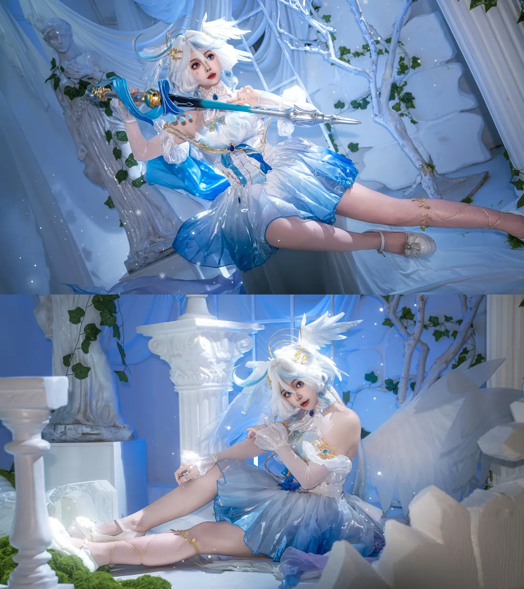原神, cosplay, 二次元摄影, 芙卡洛斯cos, 水神圣音 - 第1张