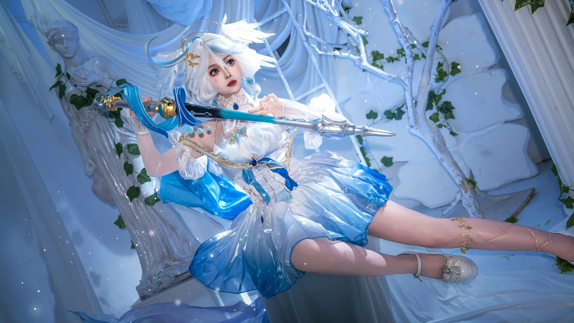 原神, cosplay, 二次元攝影, 芙卡洛斯cos, 水神聖音