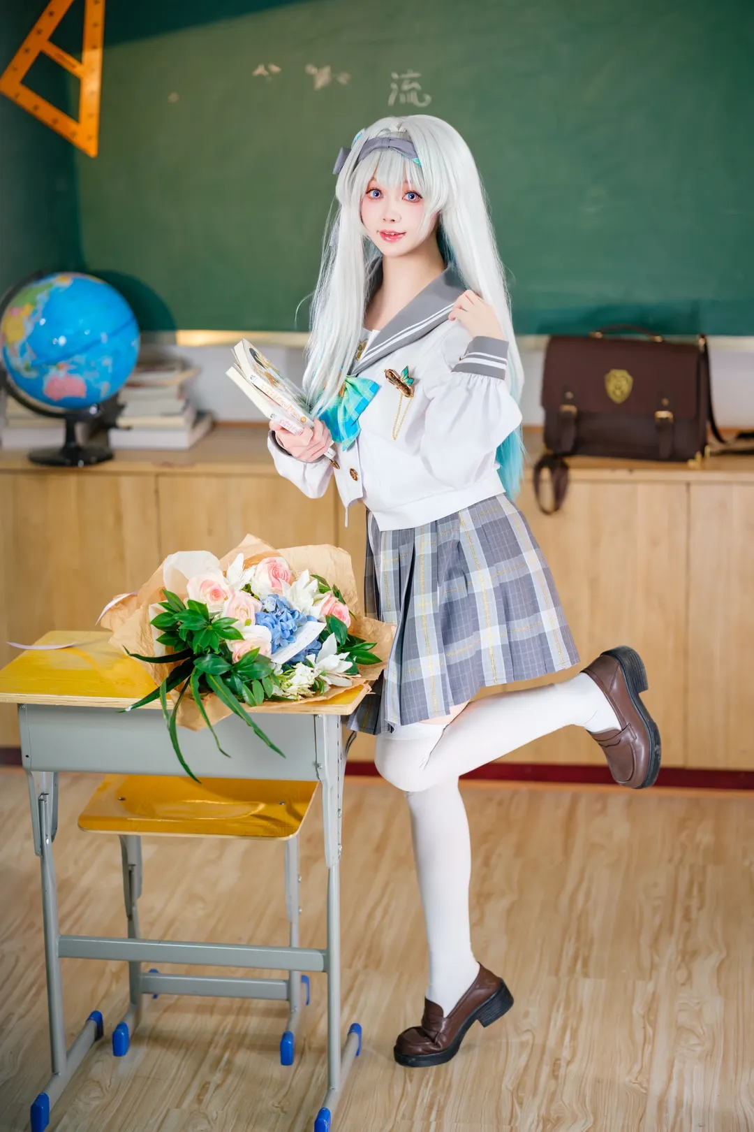 崩坏星穹铁道, 流萤cos, JK制服, 校园风, cosplay摄影