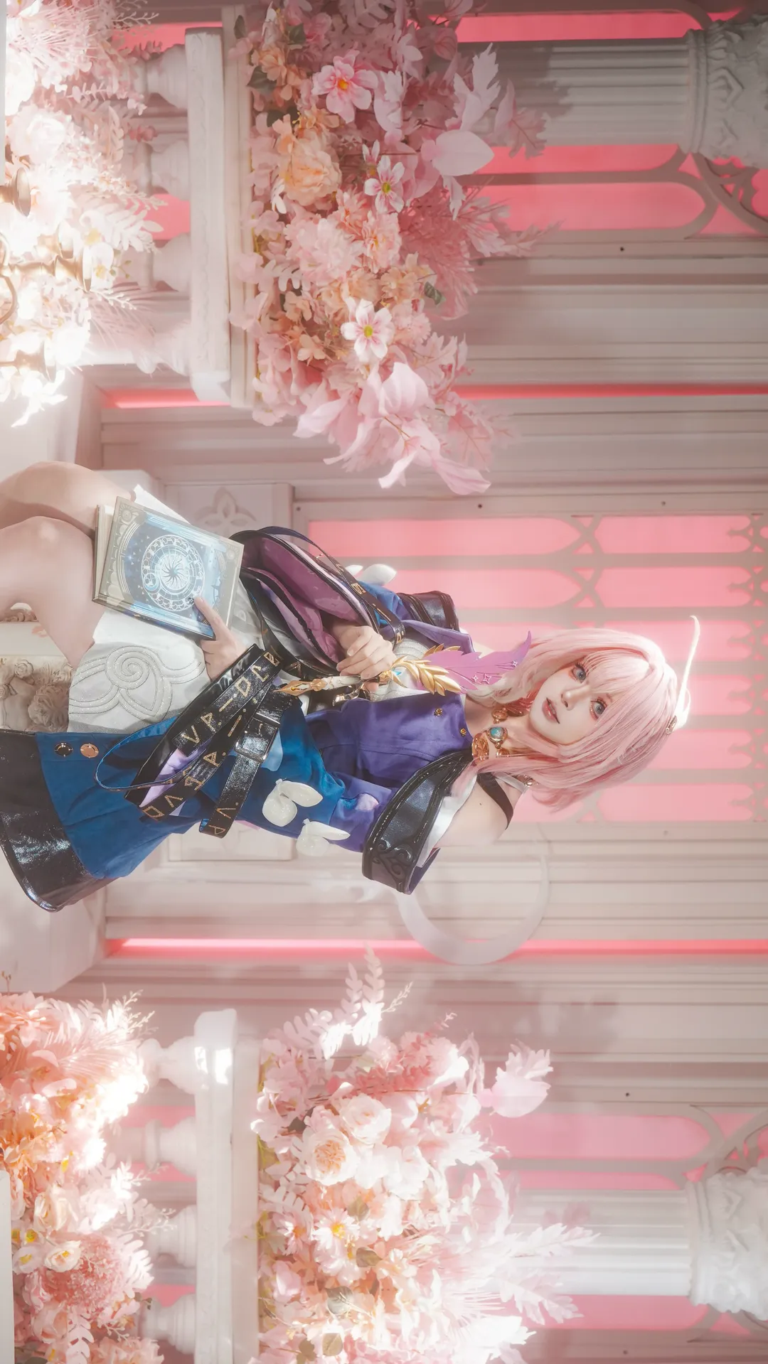 昔涟cos, 崩坏星穹铁道, 魔法少女, cosplay写真, 粉发cos - 第3张
