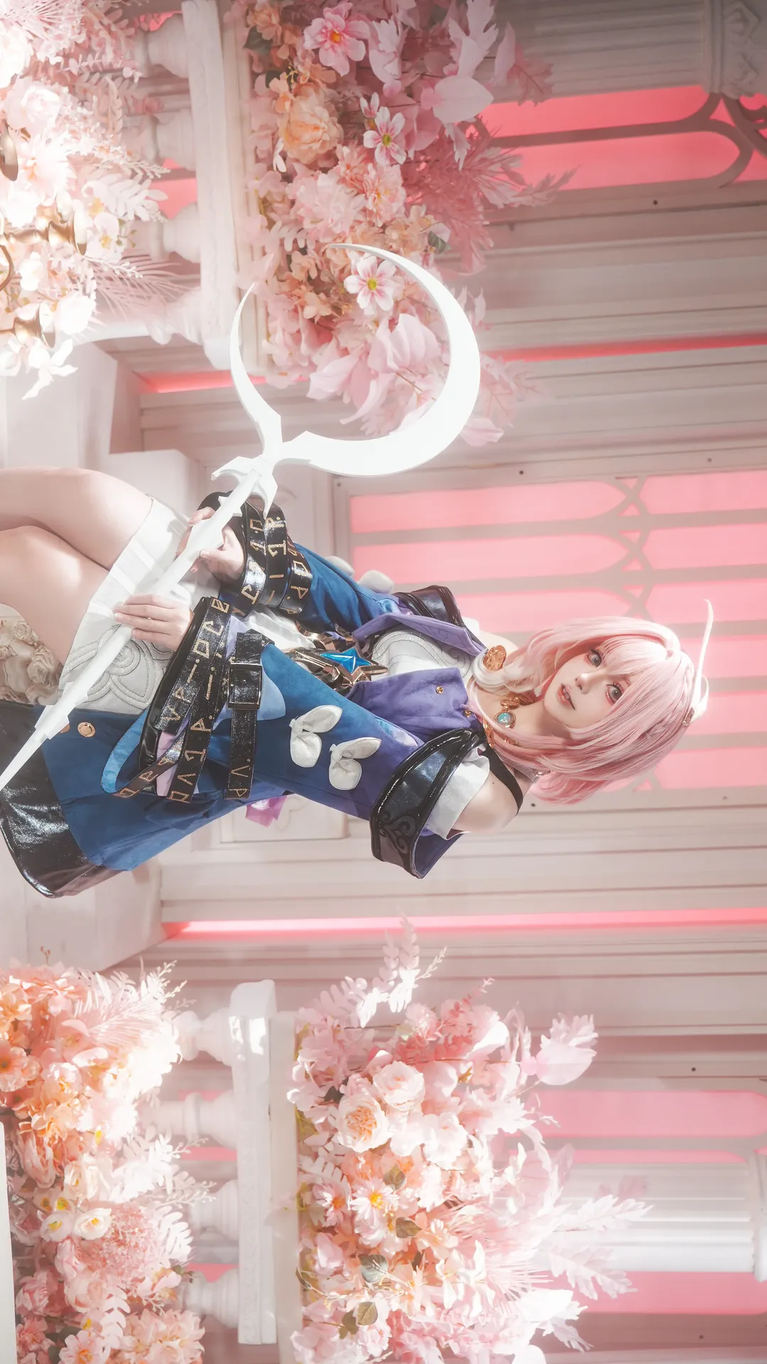 昔涟cos, 崩坏星穹铁道, 魔法少女, cosplay写真, 粉发cos - 第4张