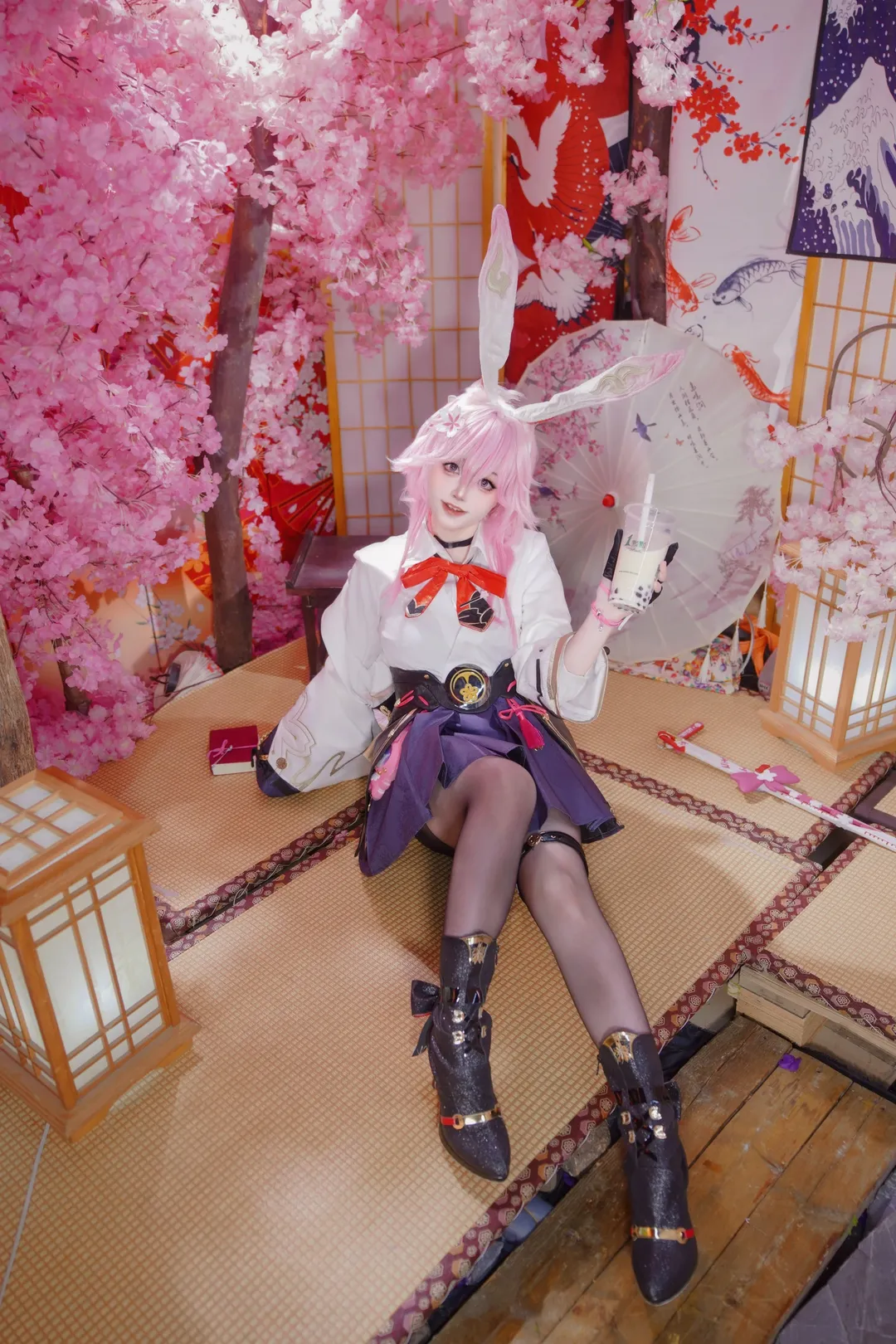 崩坏星穹铁道, 绯英cos, cosplay摄影, 二次元日常, 樱花和风场景 - 第2张