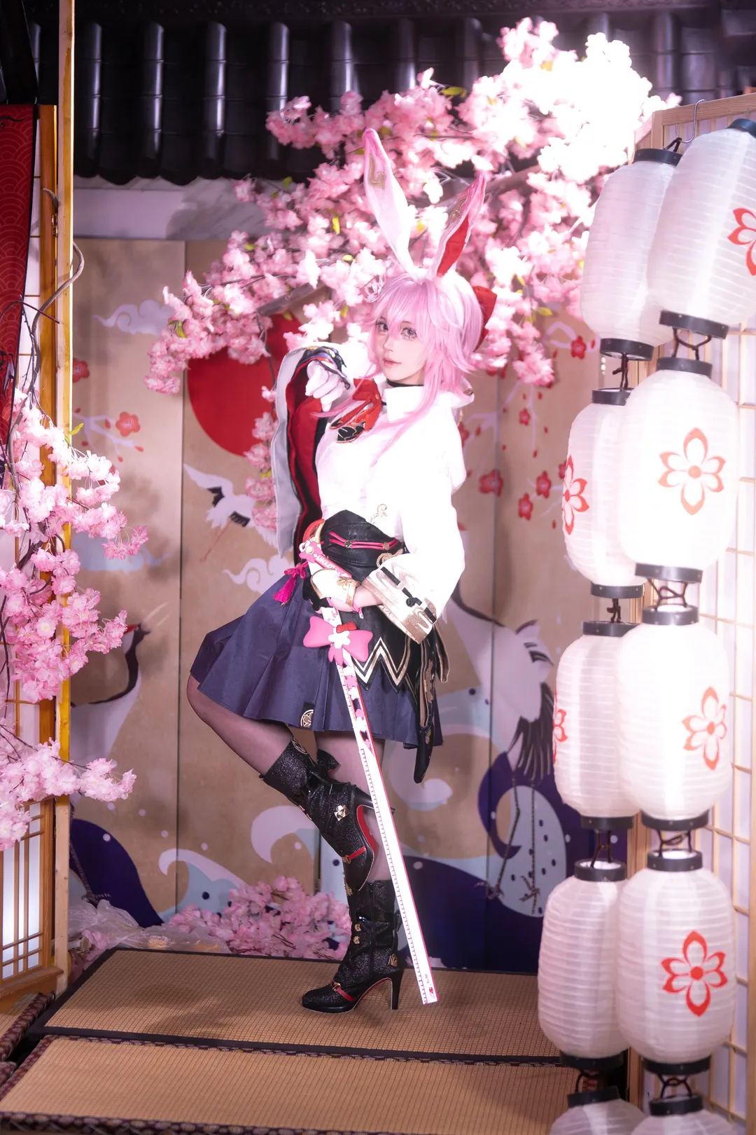 Honkai: Star Rail, Evanescia cosplay, Casual cosplay, Japanese style, Pink hair outfit