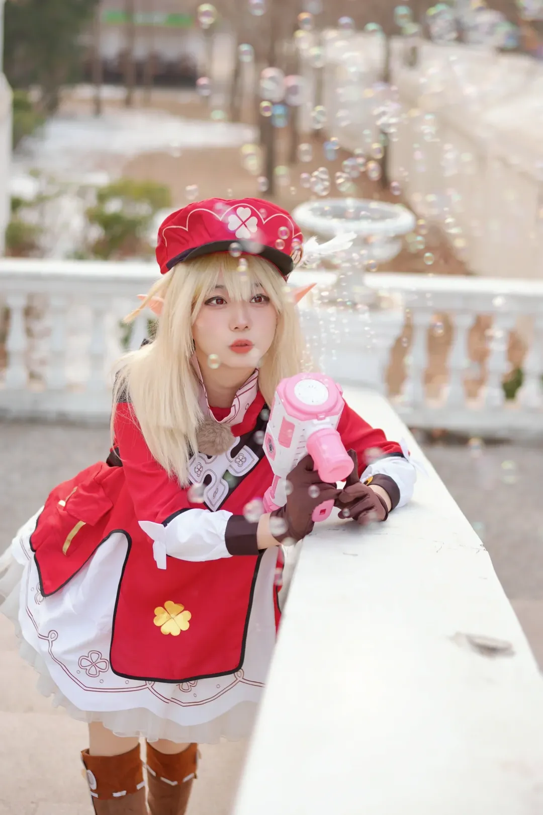 原神, 可莉cos, cosplay分享, 二次元日常, 游乐园拍照 - 第10张