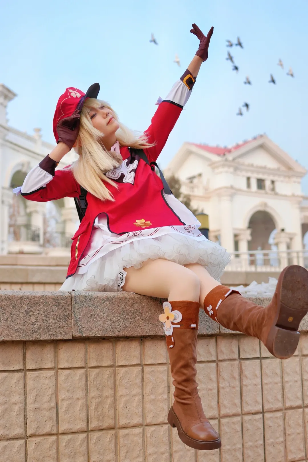 原神, 可莉cos, cosplay分享, 二次元日常, 游乐园拍照 - 第3张