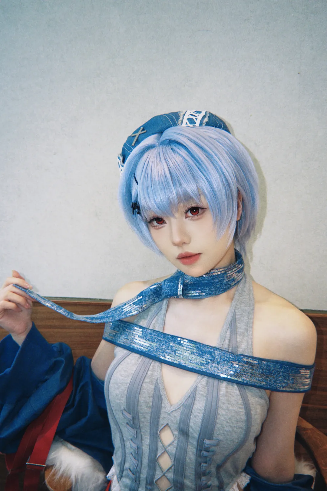 cosplay, 绫波丽cos, 二次元cos, 新世纪福音战士, 蓝发红瞳 - 第1张