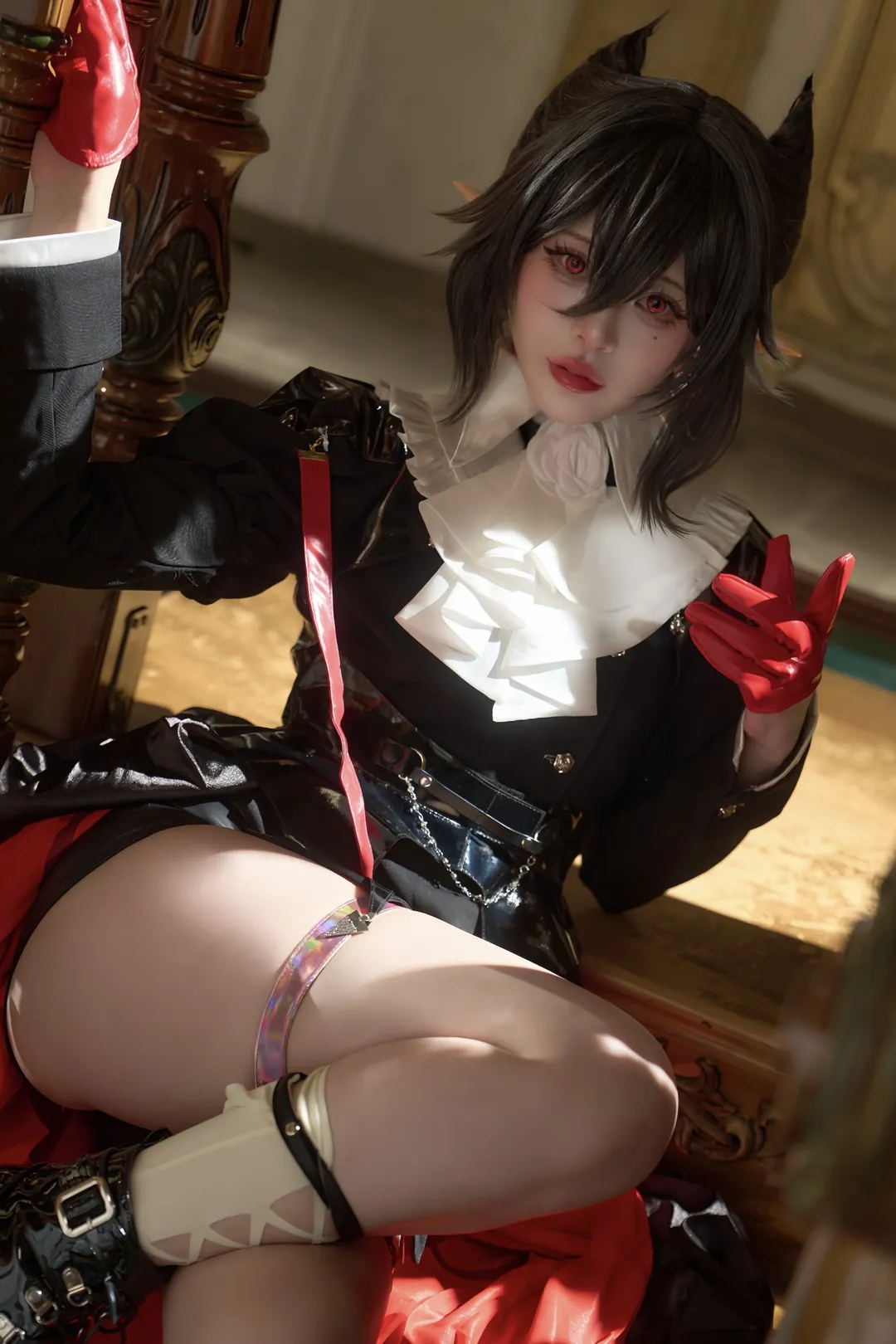 明日方舟, 哥特风格, 光影氛围, 暗黑风cos, 恩特勒凯亚cos