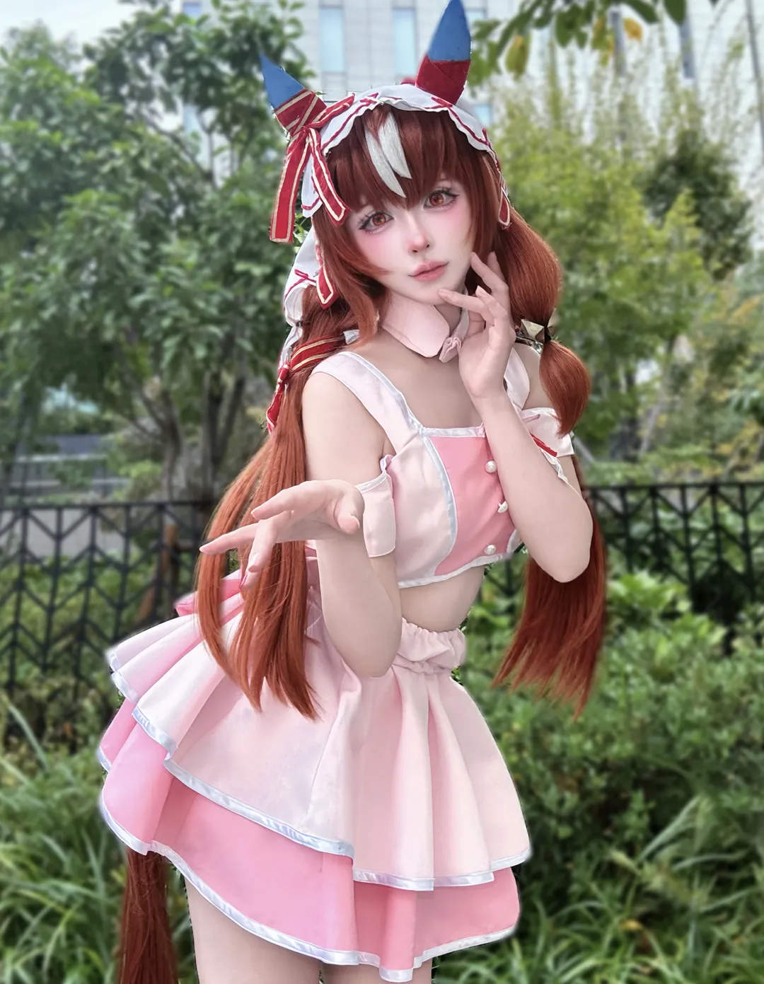 户外摄影, 赛马娘, 双马尾假发, 爱如往昔cos, 马娘cosplay