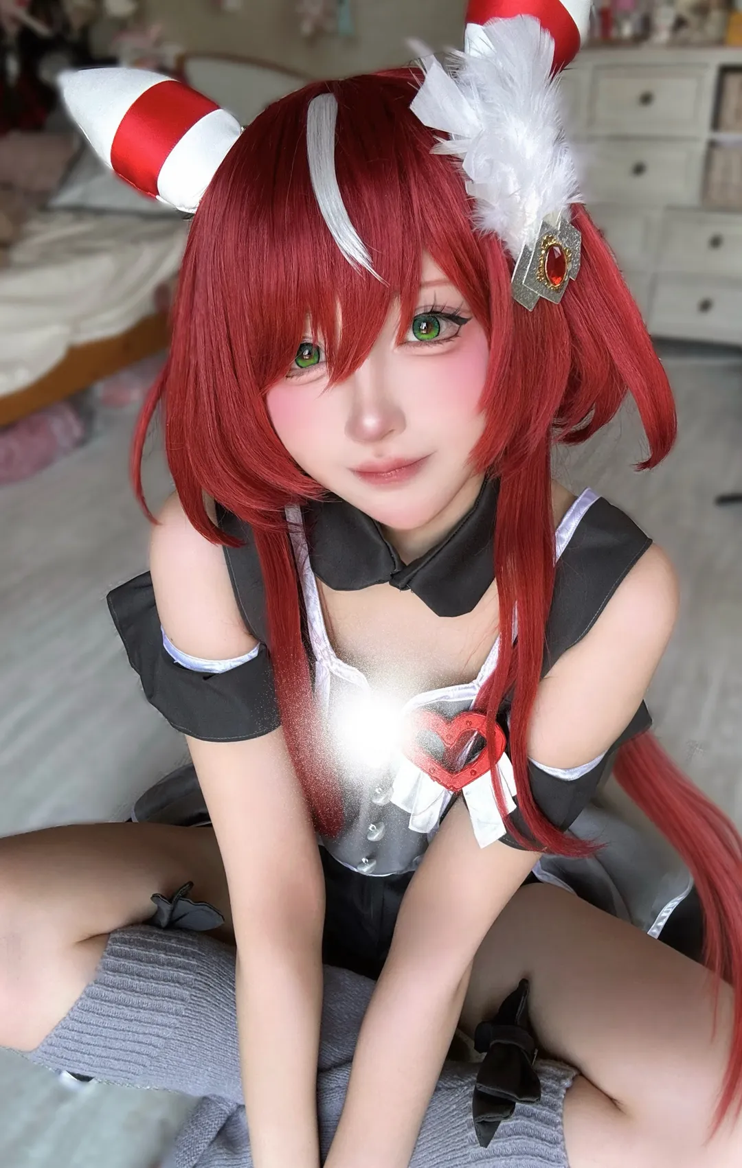 アニメコスプレ, ウマ娘 プリティーダービー, ウインバリアシオンのコスプレ, ウマ娘コスプレ, 赤髪緑瞳