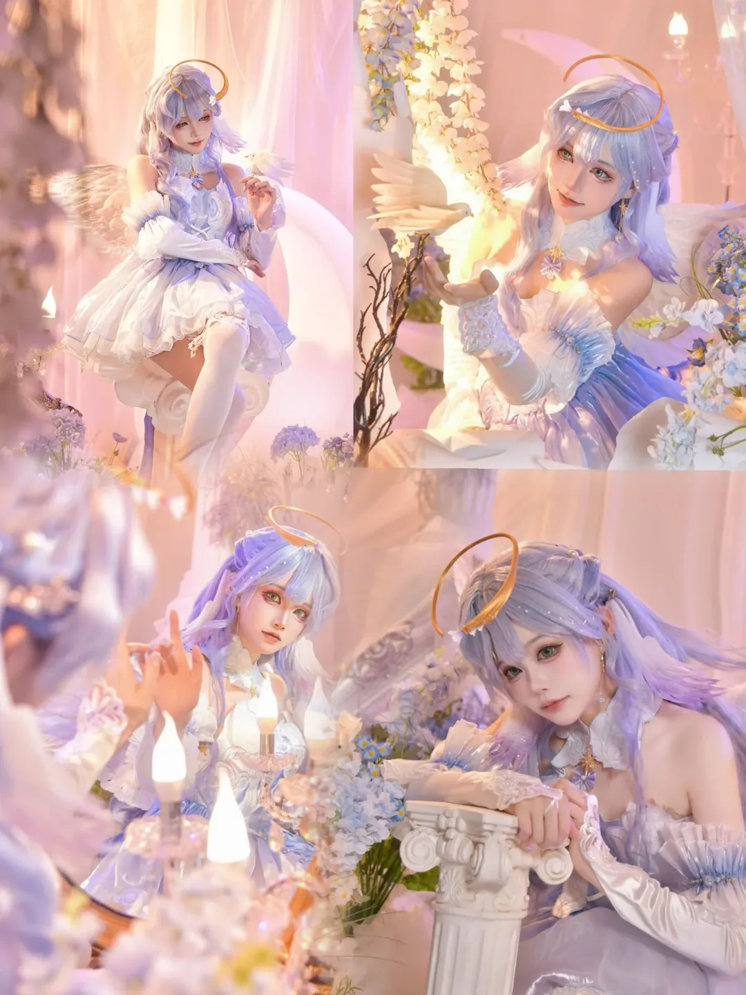 崩壊：スターレイル, ロビン コスプレ, コスプレ撮影, 夢幻的な光と影, 天使風メイク - 1枚目