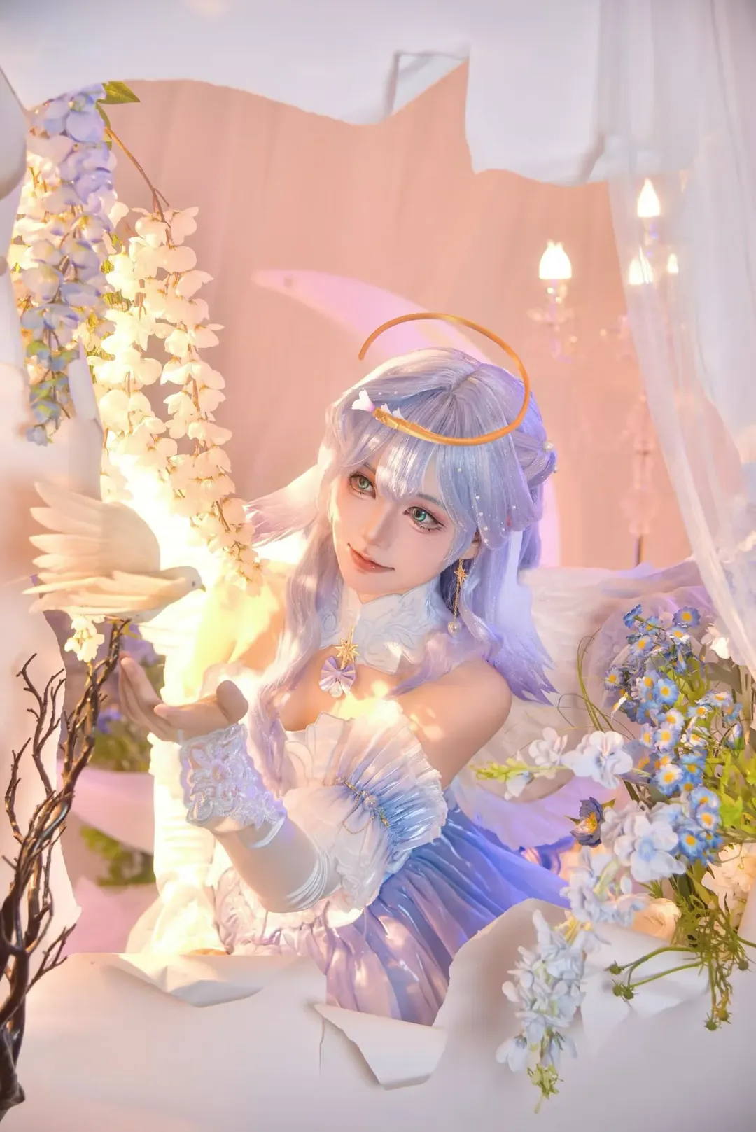崩壊：スターレイル, ロビン コスプレ, コスプレ撮影, 夢幻的な光と影, 天使風メイク - 3枚目