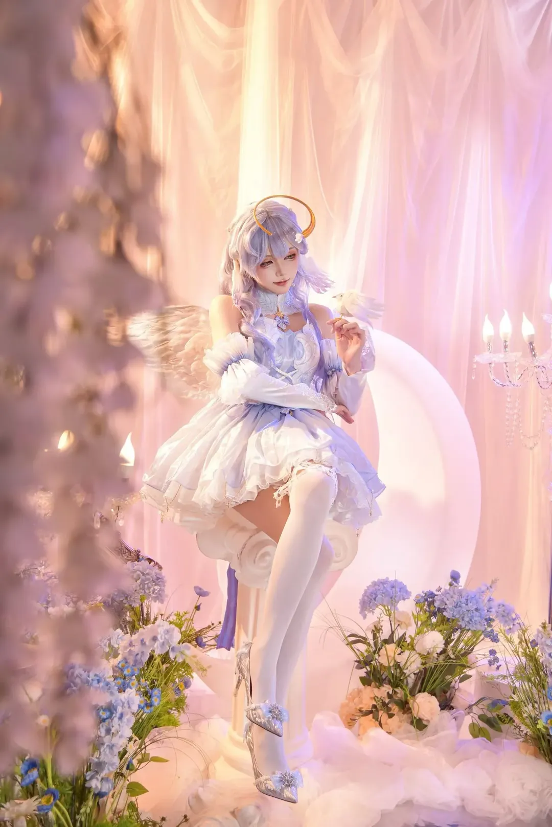 崩坏星穹铁道, 知更鸟cos, cosplay摄影, 梦幻光影, 天使妆造
