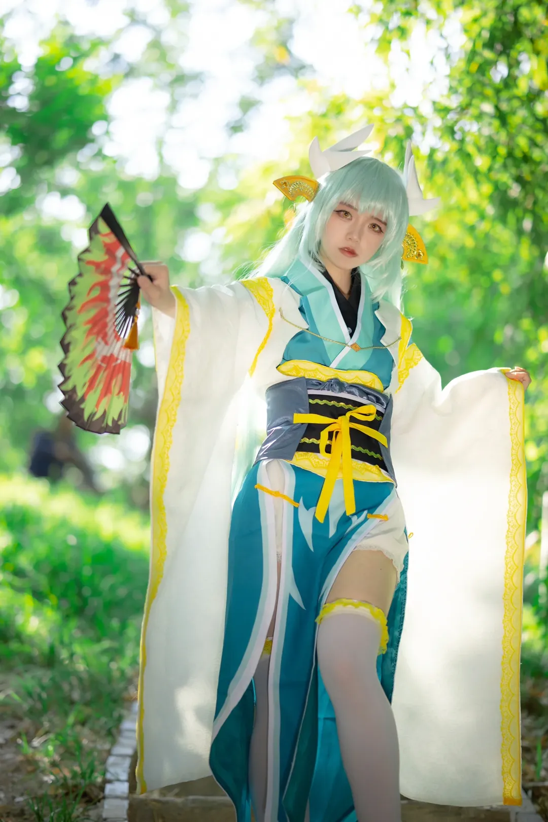 二次元攝影, fgo, cosplay正片, 清姬cos, 和風戶外寫真 - 第5張