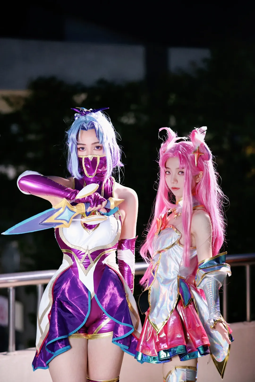 cosplay摄影, 英雄联盟, 卡莎cos, 星之守护者, 夜景正片 - 第1张