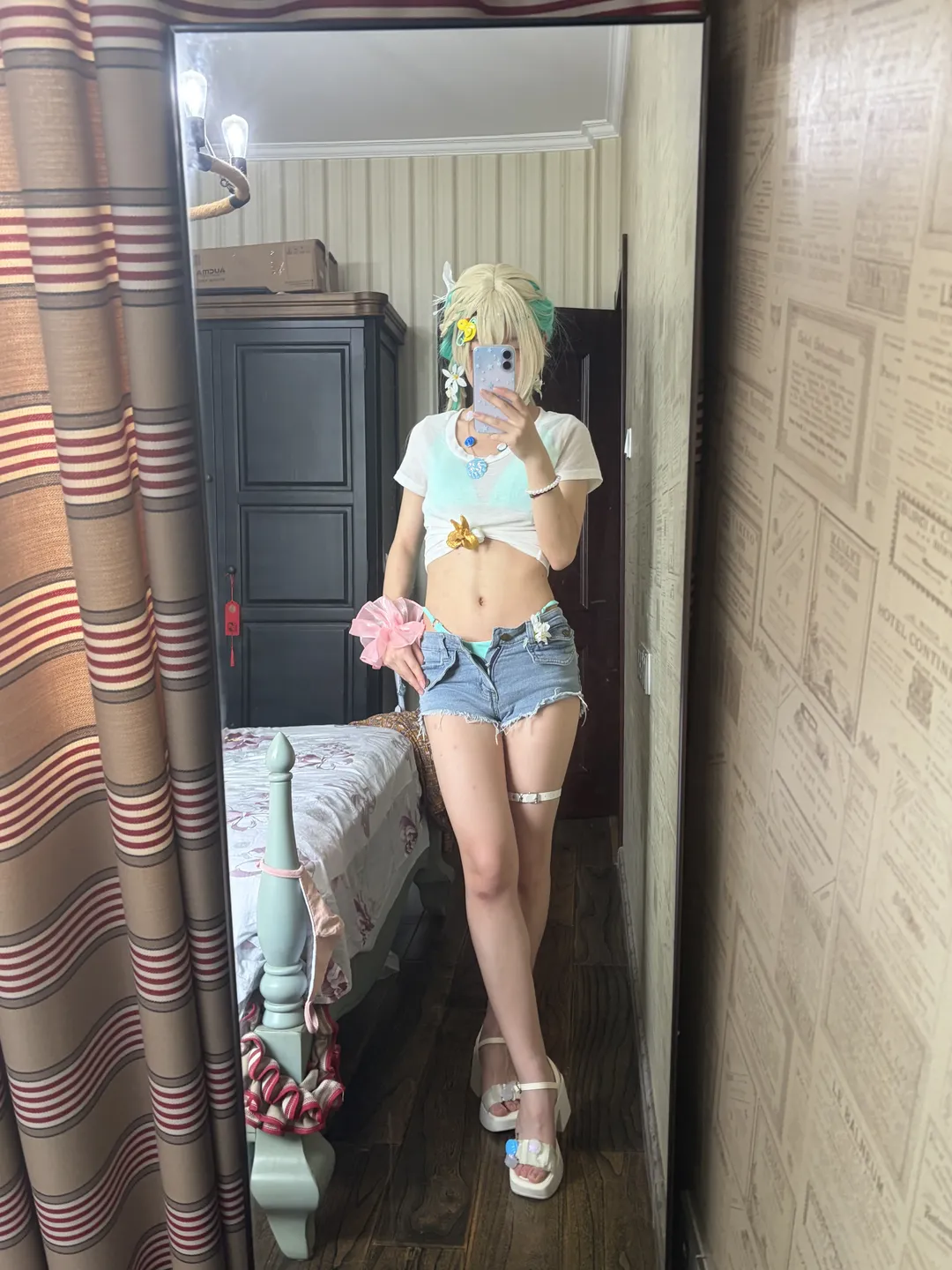 鳴潮, リンネ コスプレ, 夏の水着, 二次元ファッション, ノーマルカメラ試着 - 1枚目