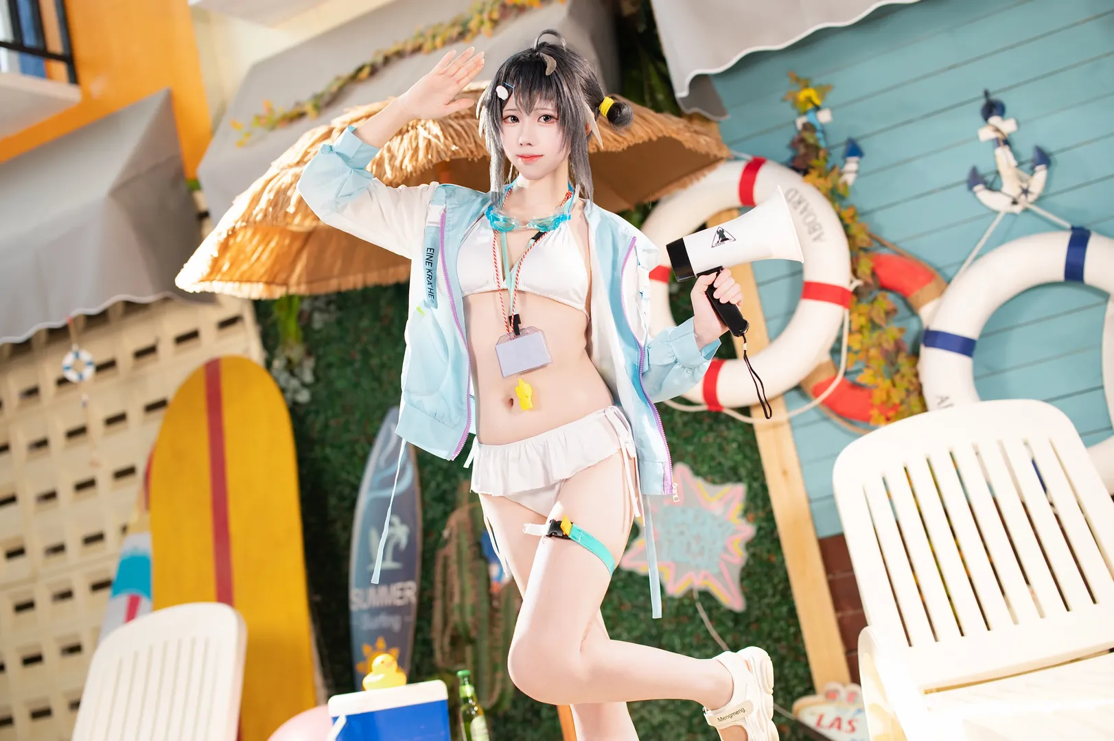 Anime-style photography, Swimsuit cosplay, Arknights, Summer cosplay, La Pluma cosplay