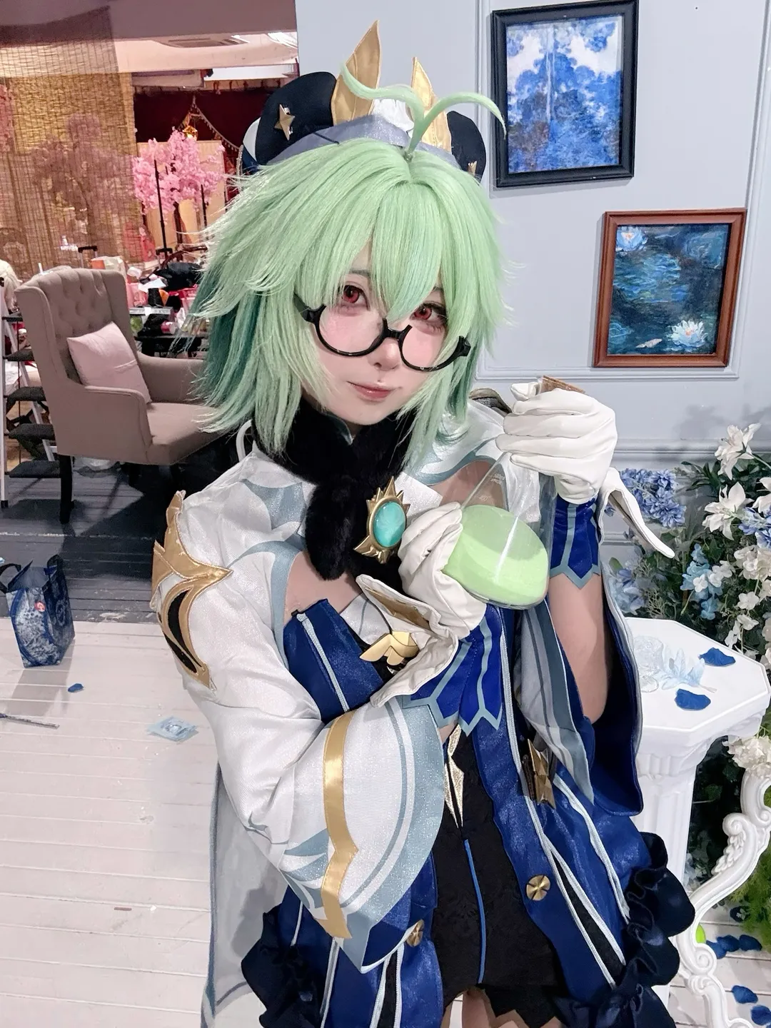 Genshin Impact, Convention photos, Sucrose cosplay, Casual cosplay, Alchemist