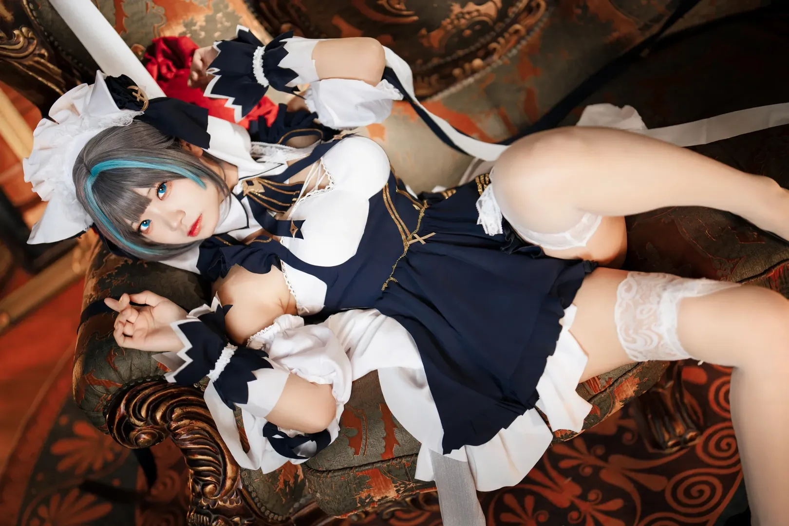 チェシャー コスプレ, アズールレーン, コスプレ撮影, メイド服コーデ, 二次元風の完成写真 - 1枚目