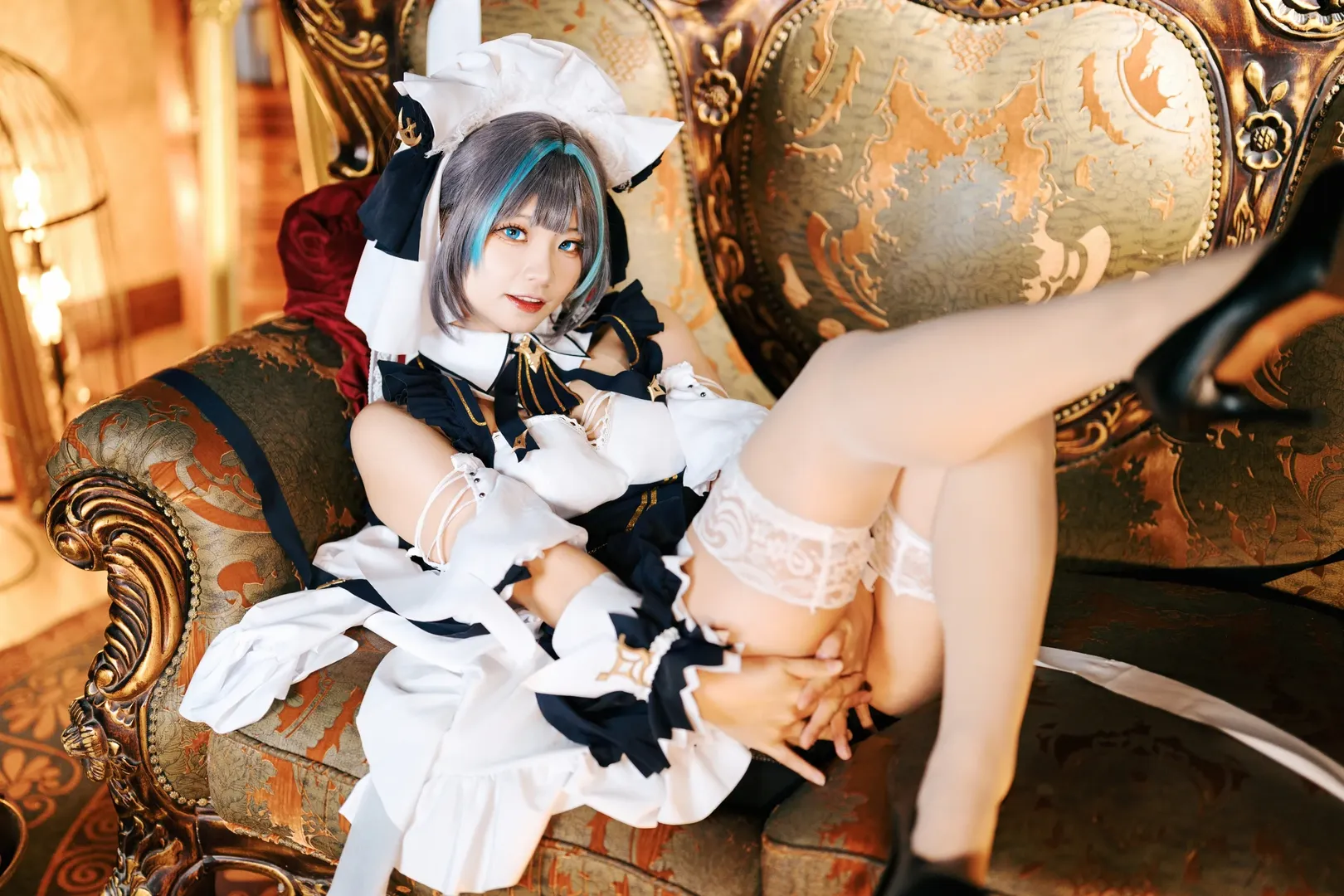 チェシャー コスプレ, アズールレーン, コスプレ撮影, メイド服コーデ, 二次元風の完成写真 - 11枚目