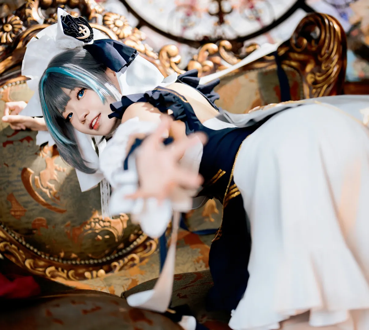 チェシャー コスプレ, アズールレーン, コスプレ撮影, メイド服コーデ, 二次元風の完成写真 - 2枚目