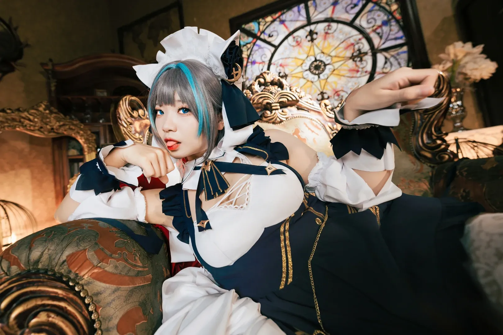 チェシャー コスプレ, アズールレーン, コスプレ撮影, メイド服コーデ, 二次元風の完成写真 - 7枚目
