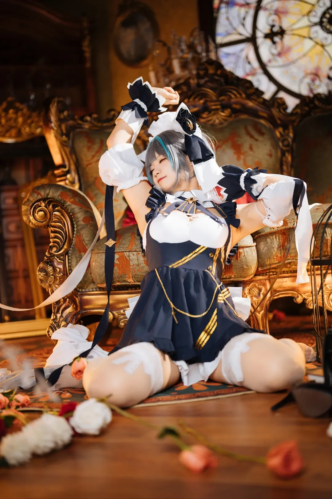チェシャー コスプレ, アズールレーン, コスプレ撮影, メイド服コーデ, 二次元風の完成写真 - 9枚目