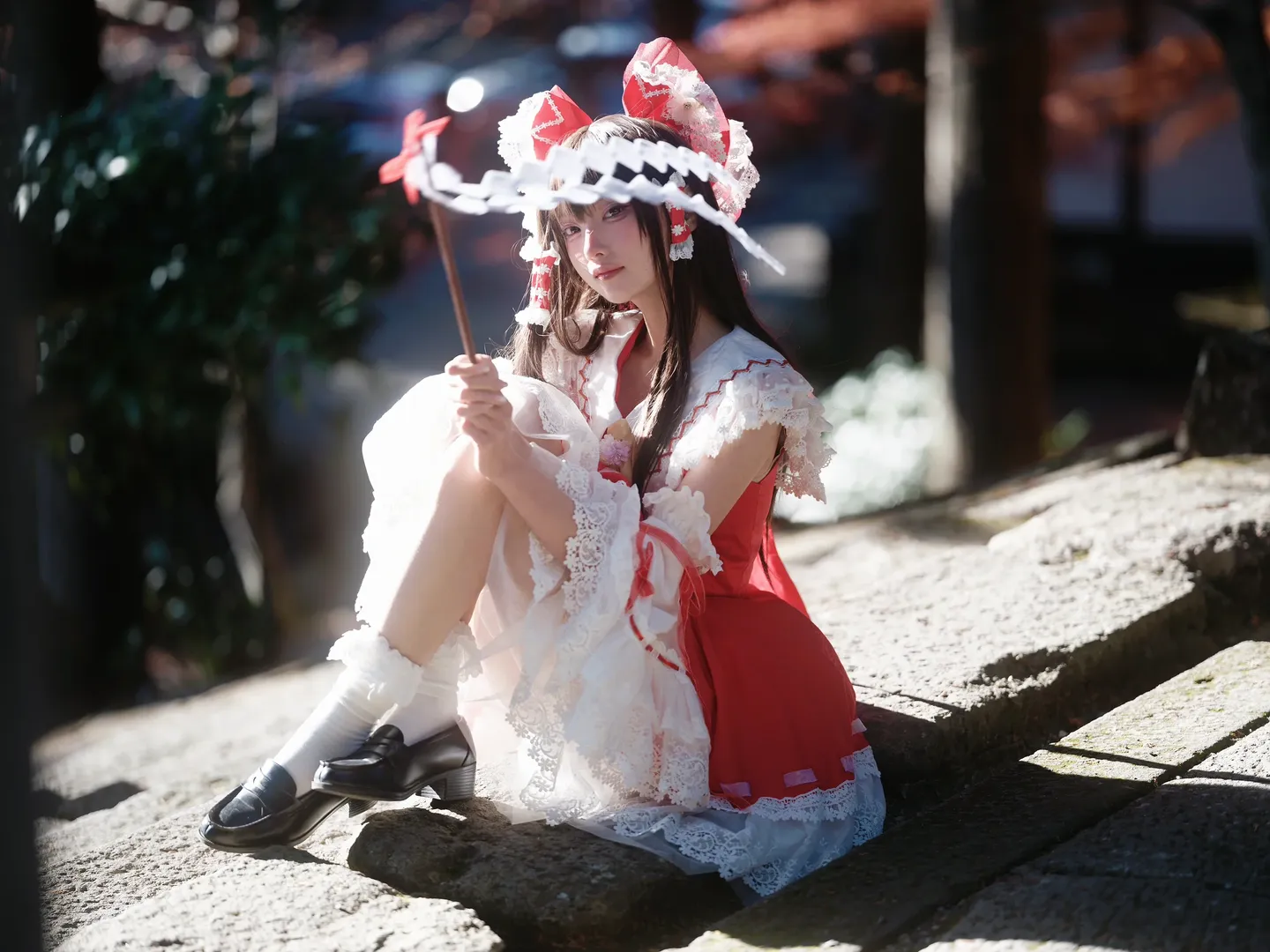 博麗霊夢コスプレ, 東方Project, 巫女コスプレ, 日枝神社, 幻想郷撮影