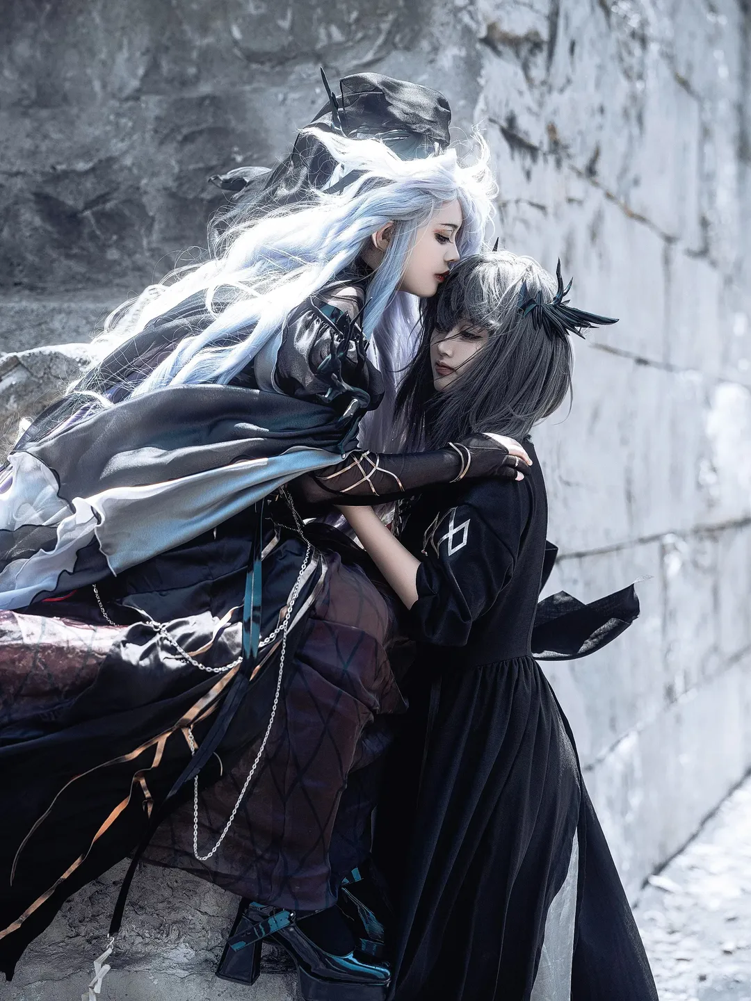 二次元cosplay, 明日方舟, 废墟风摄影, 逻各斯cos, 拉玛莲cos