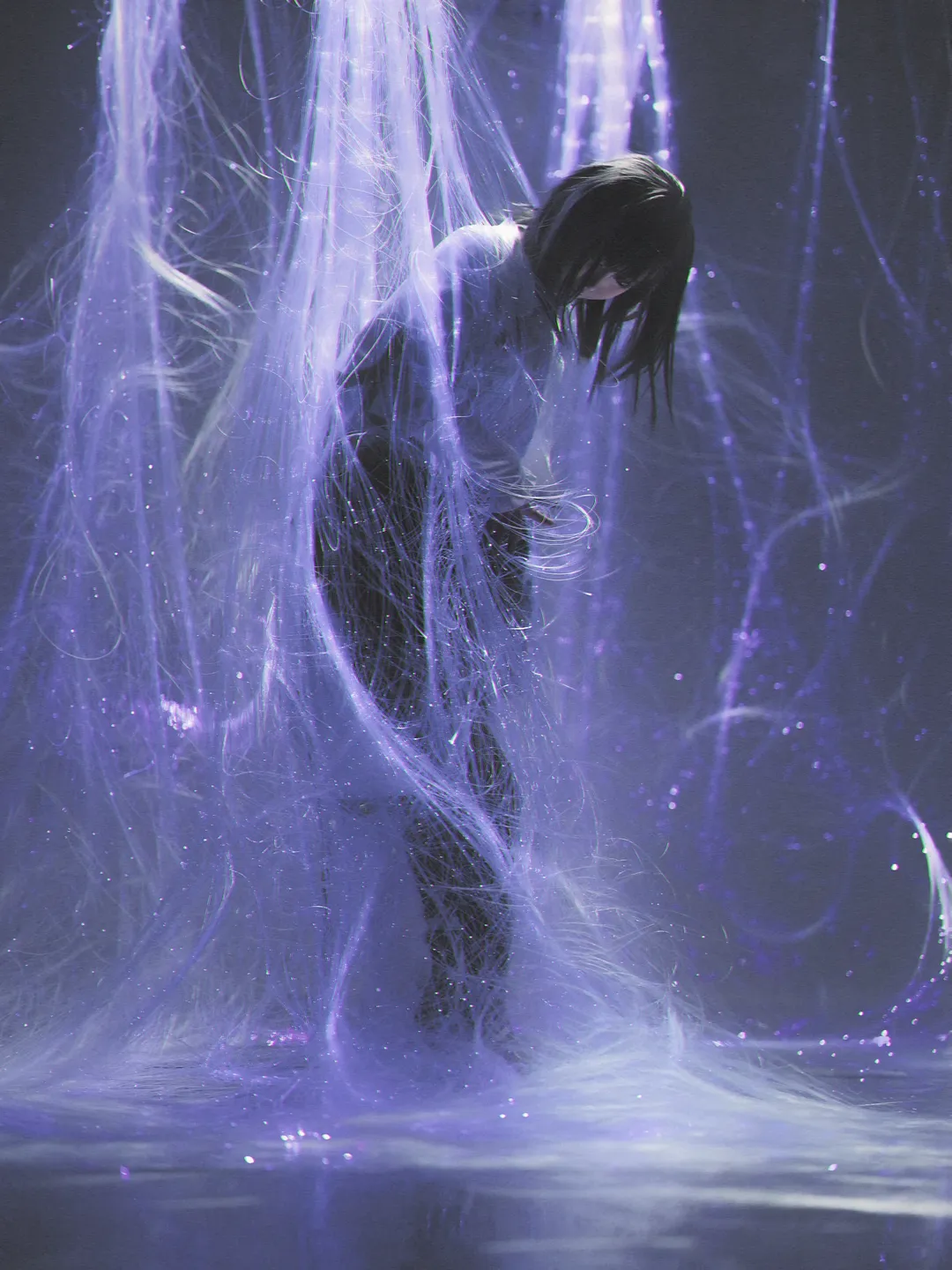 Arknights, Priestess cosplay, Atmospheric cinematic shots, Cyber ghost girl, Nanjing cosplay photography - Image 1