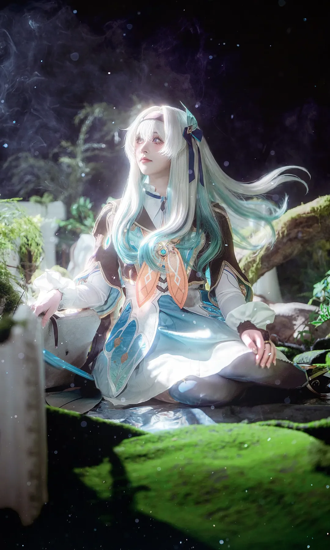 二次元摄影, 流萤cos, 星穹铁道, cosplay正片, 森系造景 - 第1张