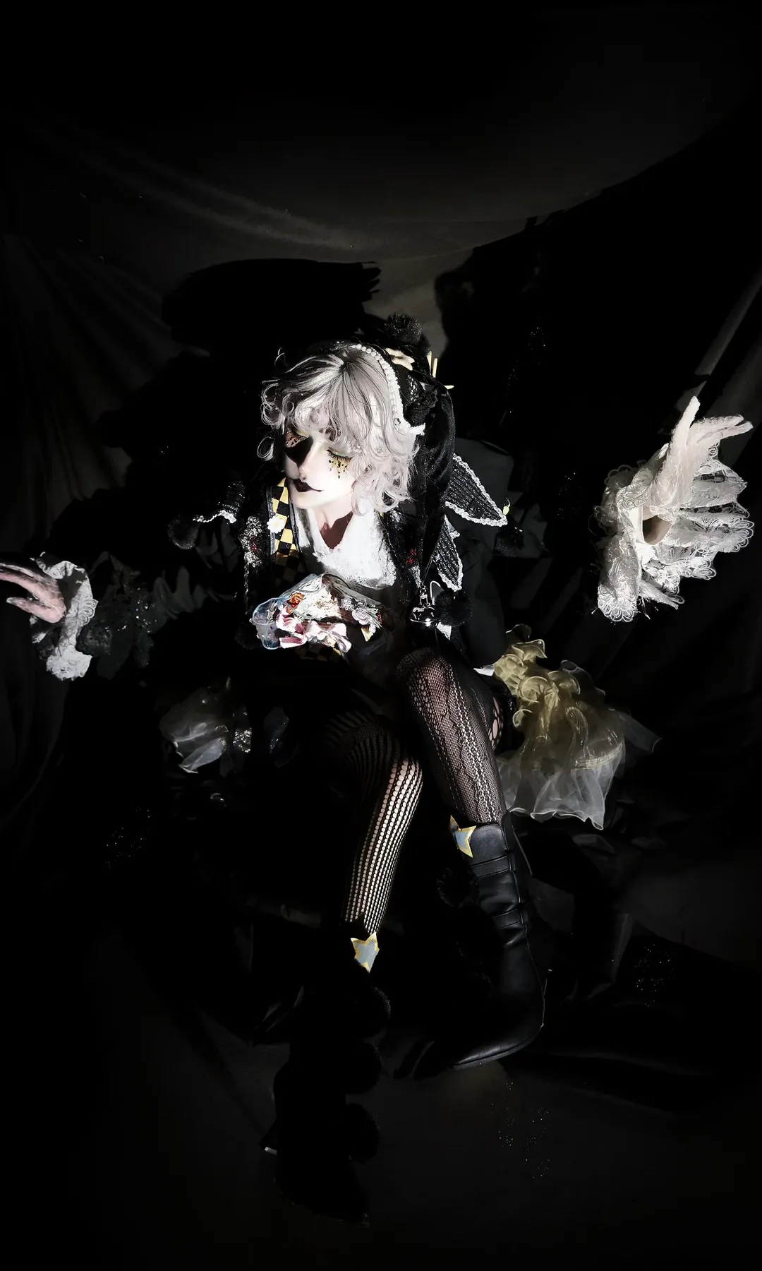 第五人格, cosplay摄影, 默剧艺人cos, 原图直出, 暗黑风妆造 - 第2张