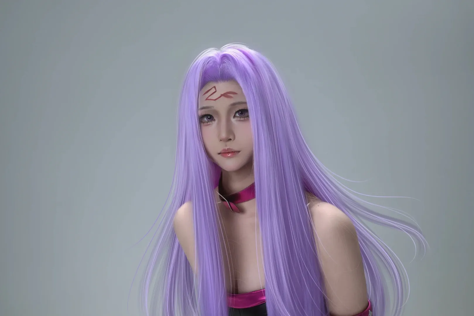 二次元攝影, Fate, 紫發造型, 美杜莎cos, cosplay妝面
