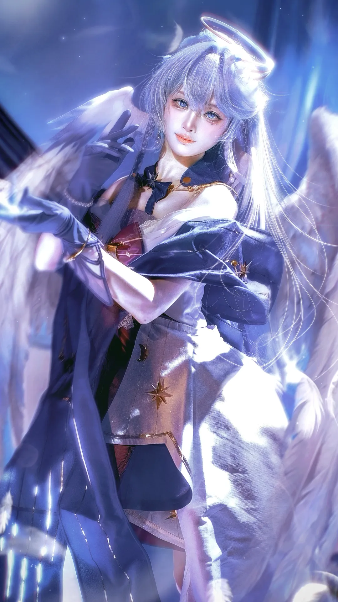 cosplay, Honkai: Star Rail, Robin cosplay, Angel styling, Thick paint style post-processing