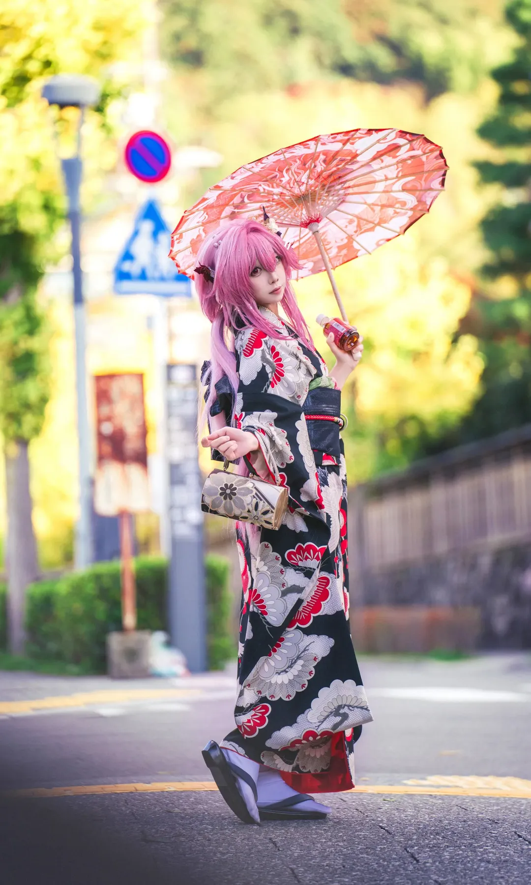 崩坏星穹铁道, 长夜月cos, cosplay摄影, 京都和服, 清水寺红叶 - 第4张