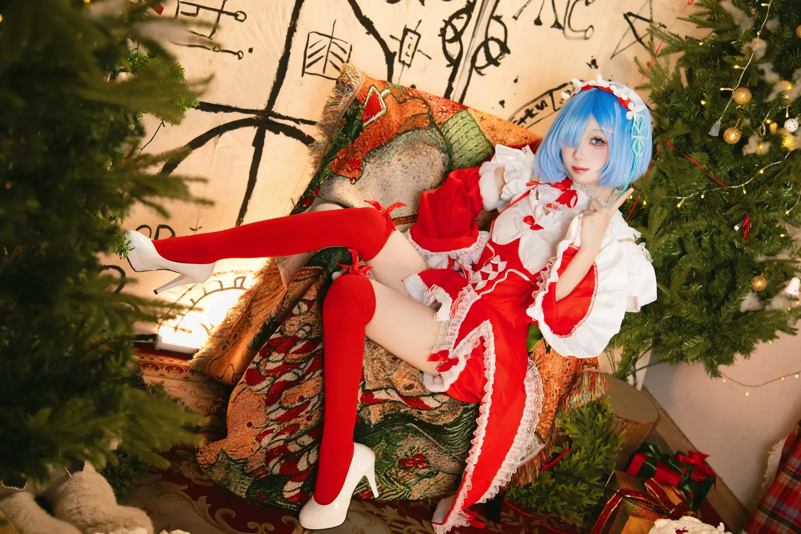 蕾姆cos, 人像摄影, 从零开始的异世界, 圣诞cosplay, 圣诞限定